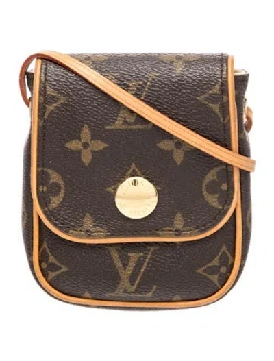 Pre-owned Louis Vuitton Lv Monogram Pochette Cancun Vintage In Brown