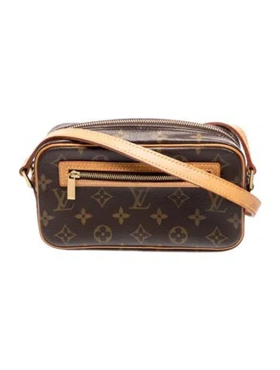 Pre-owned Louis Vuitton Lv Monogram Pochette Cité In Brown