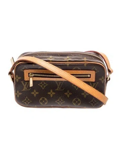 Pre-owned Louis Vuitton Lv Monogram Pochette Cité In Brown