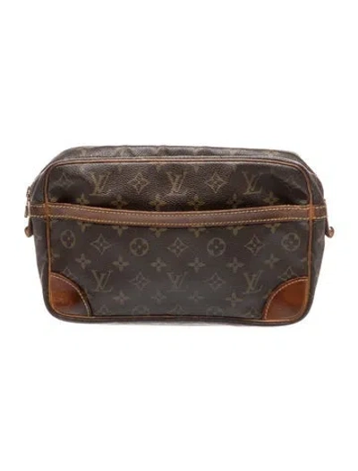 Pre-owned Louis Vuitton Lv Monogram Pochette Compiegne Vintage In Brown