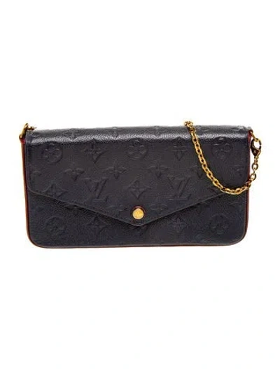 Pre-owned Louis Vuitton Lv Monogram Pochette Félicie In Black