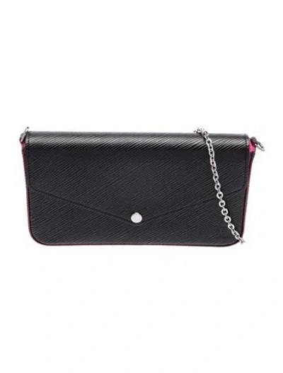 Pre-owned Louis Vuitton Lv Monogram Pochette Félicie In Black