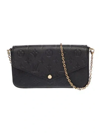 Pre-owned Louis Vuitton Lv Monogram Pochette Félicie In Blue