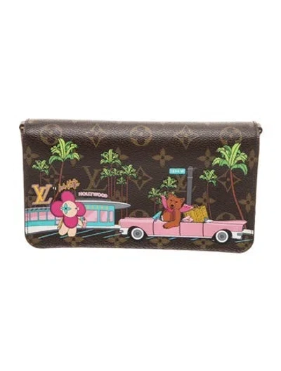 Pre-owned Louis Vuitton Lv Monogram Pochette Félicie In Brown