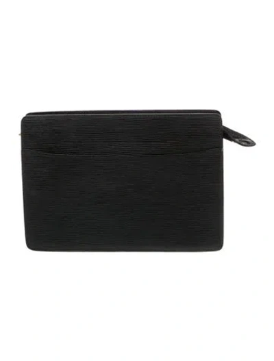 Pre-owned Louis Vuitton Lv Monogram Pochette Homme In Black