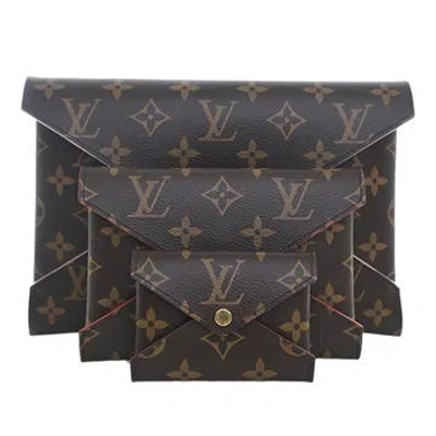 Pre-owned Louis Vuitton Lv Monogram Pochette Kirigami Set In Brown