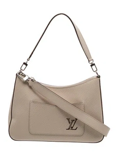 Pre-owned Louis Vuitton Lv Monogram Pochette Marelle In Neutral