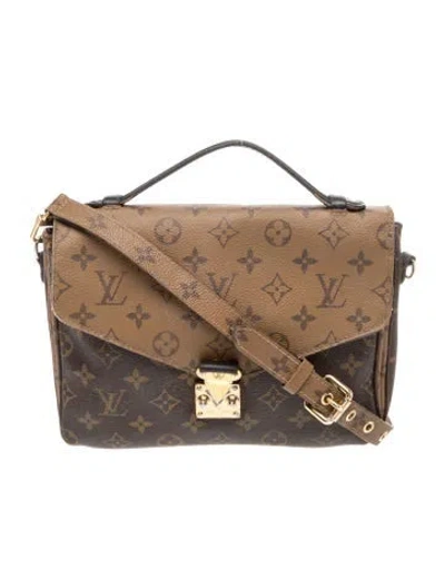 Pre-owned Louis Vuitton Lv Monogram Pochette Métis In Brown