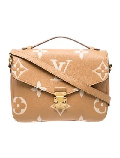 Pre-owned Louis Vuitton Lv Monogram Pochette Métis In Neutral