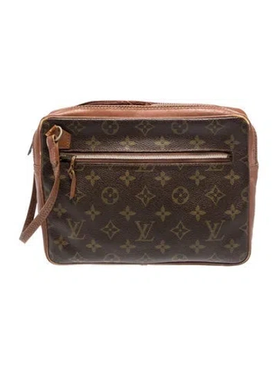Pre-owned Louis Vuitton Lv Monogram Pochette Sport In Brown