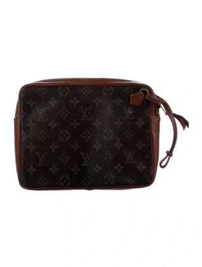 Pre-owned Louis Vuitton Lv Monogram Pochette Sport Vintage In Brown