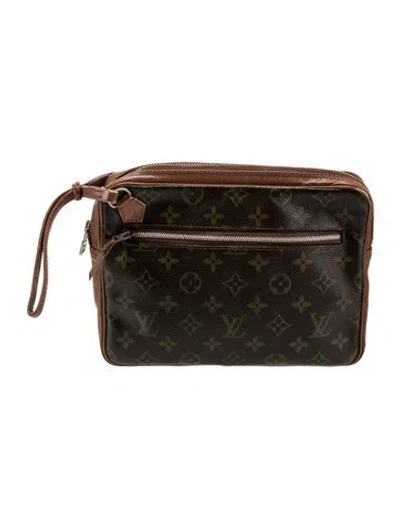 Pre-owned Louis Vuitton Lv Monogram Pochette Sport Vintage In Brown