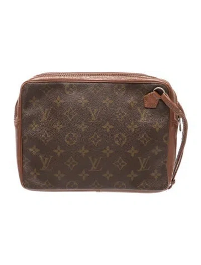 Pre-owned Louis Vuitton Lv Monogram Pochette Sport Vintage In Brown