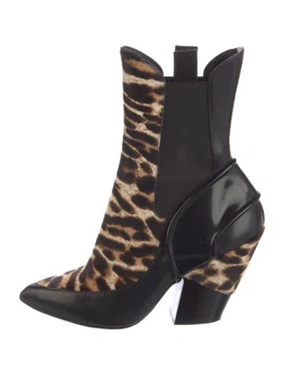 Pre-owned Louis Vuitton Lv Monogram Ponyhair Boots In Multi