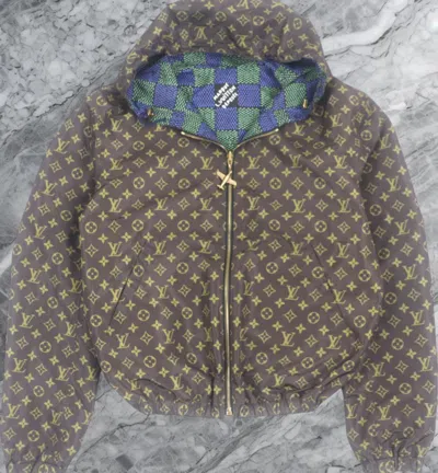 Pre-owned Louis Vuitton Lv Monogram Reversible Damier Windbreaker In Brown