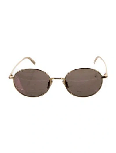 Pre-owned Louis Vuitton Lv Monogram Round Sunglasses In Gold