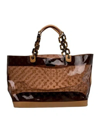 Pre-owned Louis Vuitton Lv Monogram Sac Ambre Cabas Gm Vintage In Brown