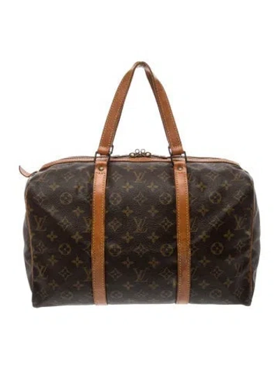 Pre-owned Louis Vuitton Lv Monogram Sac Souple 35 In Brown