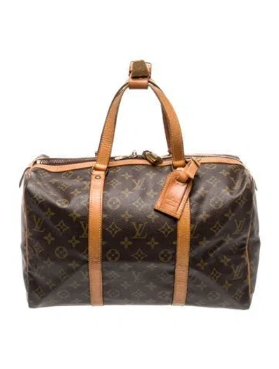 Pre-owned Louis Vuitton Lv Monogram Sac Souple 35 Vintage In Brown