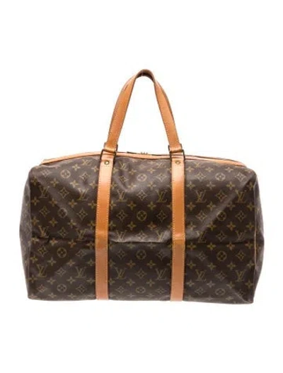 Pre-owned Louis Vuitton Lv Monogram Sac Souple 45 Vintage In Brown