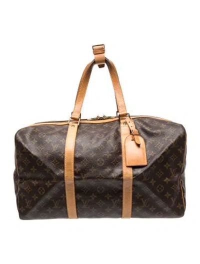 Pre-owned Louis Vuitton Lv Monogram Sac Souple 45 Vintage In Brown