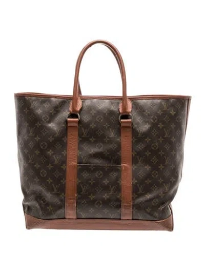 Pre-owned Louis Vuitton Lv Monogram Sac Weekend Gm Vintage In Brown