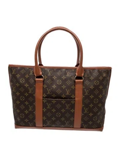 Pre-owned Louis Vuitton Lv Monogram Sac Weekend Tote Bag Gm In Brown