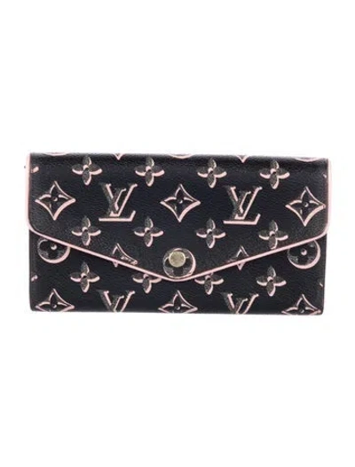 Pre-owned Louis Vuitton Lv Monogram Sarah Wallet In Black