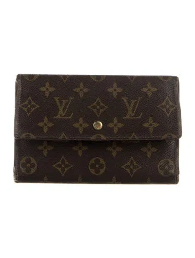 Pre-owned Louis Vuitton Lv Monogram Sarah Wallet In Brown