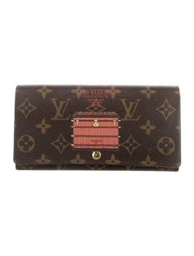 Pre-owned Louis Vuitton Lv Monogram Sarah Wallet In Brown