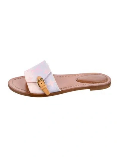 Pre-owned Louis Vuitton Lv Monogram Slides In Purple
