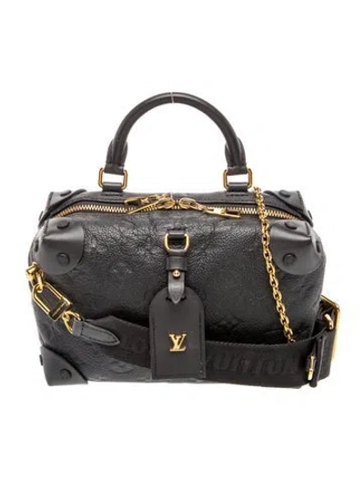 Pre-owned Louis Vuitton Lv Monogram Souple Petite In Black