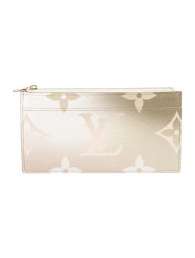 Pre-owned Louis Vuitton Lv Monogram Spring In The City Canvas Slim Purse W/ Tags In White