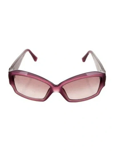Pre-owned Louis Vuitton Lv Monogram Square Sunglasses In Purple