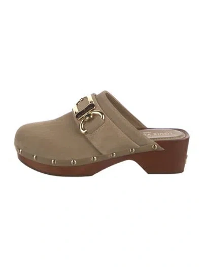 Pre-owned Louis Vuitton Lv Monogram Suede Mules In Brown