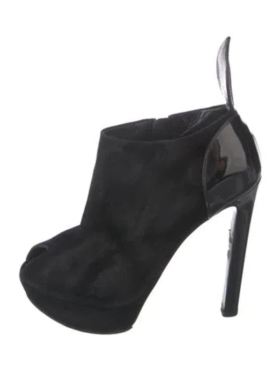 Pre-owned Louis Vuitton Lv Monogram Suede Pumps In Black