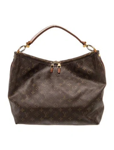 Pre-owned Louis Vuitton Lv Monogram Sully Mm Vintage In Brown