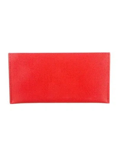 Pre-owned Louis Vuitton Lv Monogram Taiga Leather Pochette Félicie Insert In Red