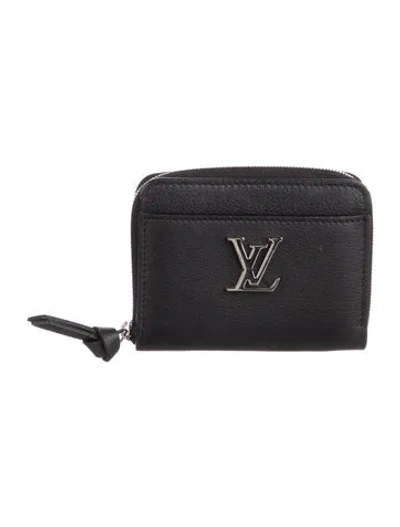 Pre-owned Louis Vuitton Lv Monogram Taurillon Leather Wallet In Black