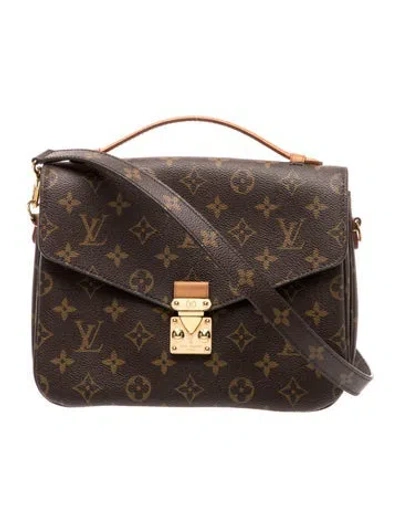 Pre-owned Louis Vuitton Lv Monogram Top Handle Bag In Brown