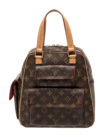 Pre-owned Louis Vuitton Lv Monogram Top Handle Bag In Brown
