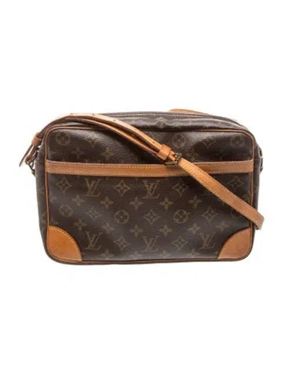 Pre-owned Louis Vuitton Lv Monogram Trocadero 27 Vintage In Brown