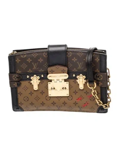 Pre-owned Louis Vuitton Lv Monogram Trunk Clutch In Brown