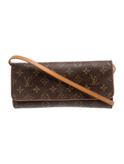 Pre-owned Louis Vuitton Lv Monogram Twin Gm In Brown