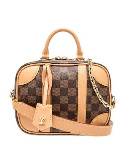 Pre-owned Louis Vuitton Lv Monogram Valisette Souple Bb In Brown