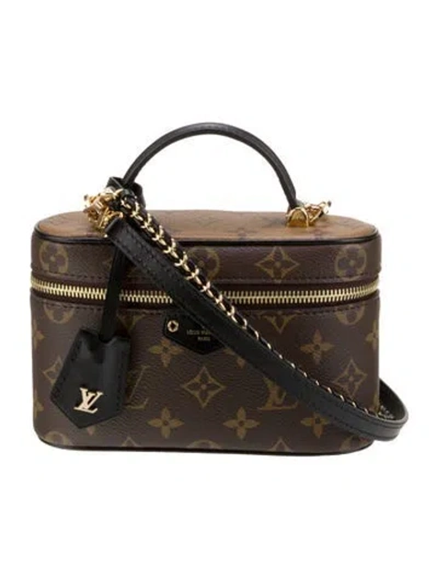Pre-owned Louis Vuitton Lv Monogram Vanity Pouch In Brown