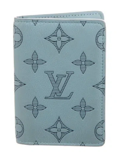 Pre-owned Louis Vuitton Lv Monogram Vernis Patent Leather Multiple Wallet In Blue