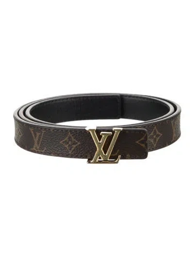 Pre-owned Louis Vuitton Lv Monogram Waist Belt In Black/brown