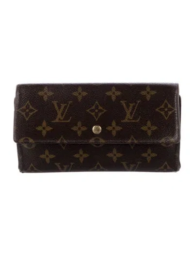 Pre-owned Louis Vuitton Lv Monogram Wallet In Brown