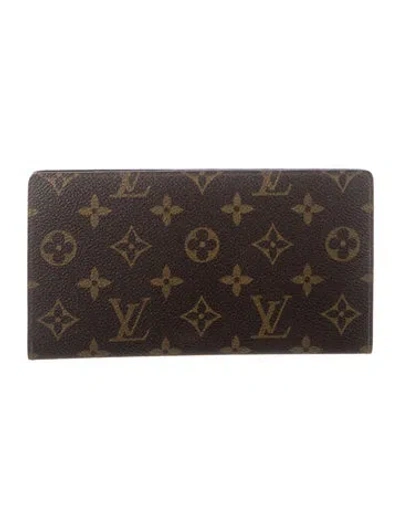 Pre-owned Louis Vuitton Lv Monogram Wallet In Brown